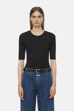 Charger l&#39;image dans la galerie, Closed T-shirt en Coton Modal Noir