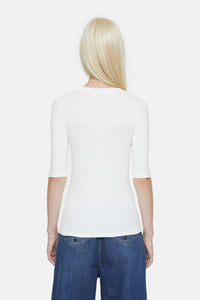Closed T-shirt en Coton Modal Ivory