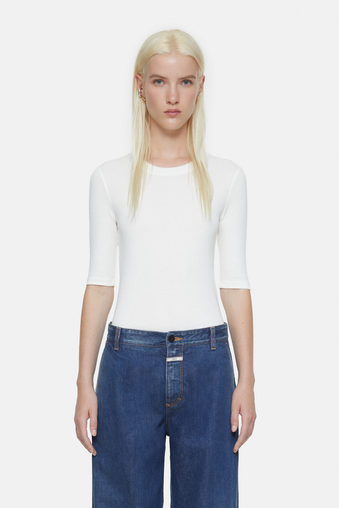 Closed T-shirt en Coton Modal Ivory