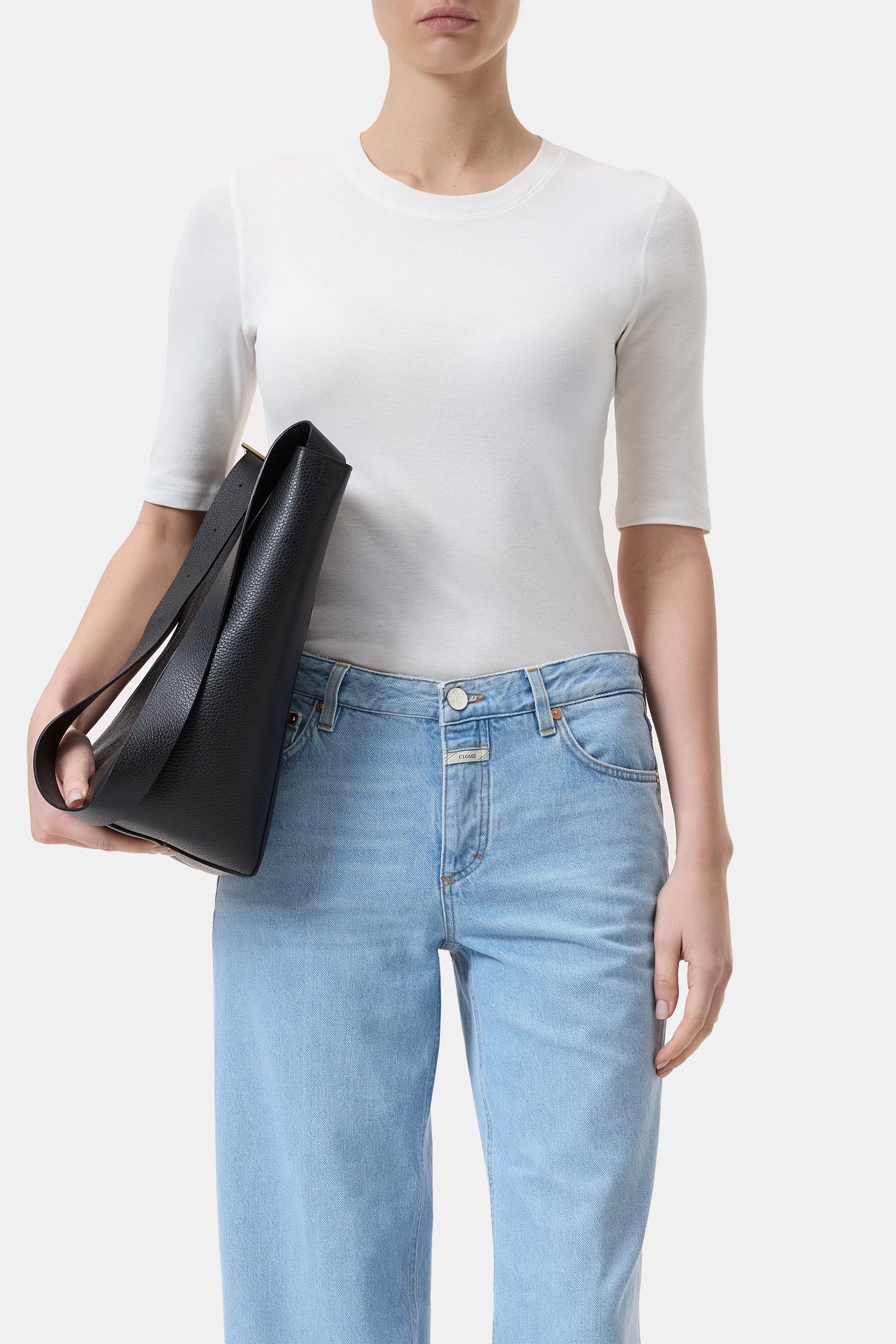 Closed T-shirt en Coton Modal Ivory