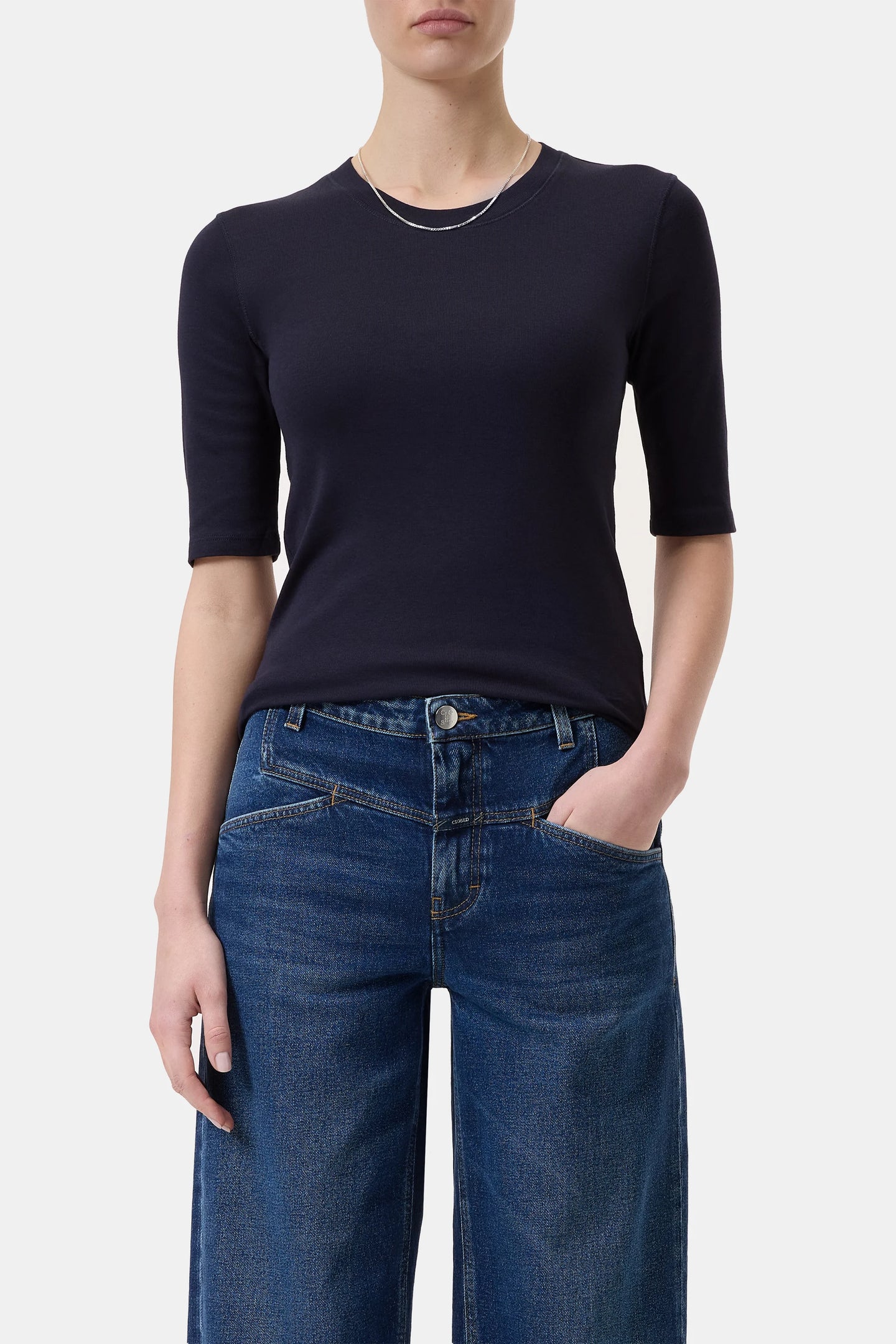Closed T-shirt en Coton Modal Dark Night