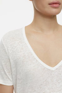 Closed T-shirt en Lin Ivory