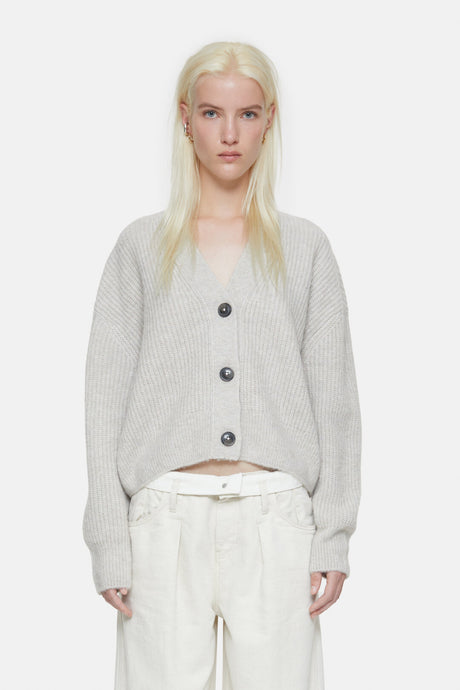 Closed Cardigan Col en V Sea grey