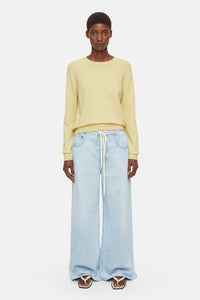Closed Pull en Maille Fine Calamatta yellow