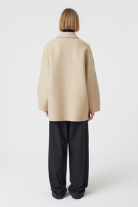 Closed Manteau Doubleface en Laine Beige