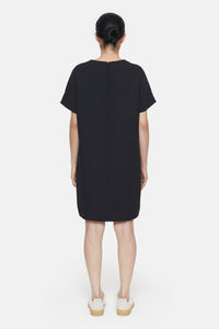 Closed Robe en Tissu Crêpe Noir