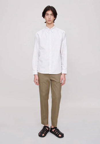 A.P.C. Chemise Greg à Rayures Bordeaux