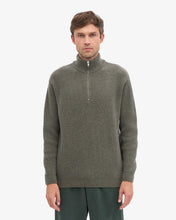 Charger l&#39;image dans la galerie, Colorful Standard Quarter Zip merino Wool Dusty olive