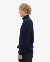 Charger l&#39;image dans la galerie, Colorful Standard Quarter Zip merino Wool Navy Blue