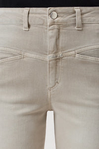 Closed Jean Pedal Pusher Relaxed Soft Beige