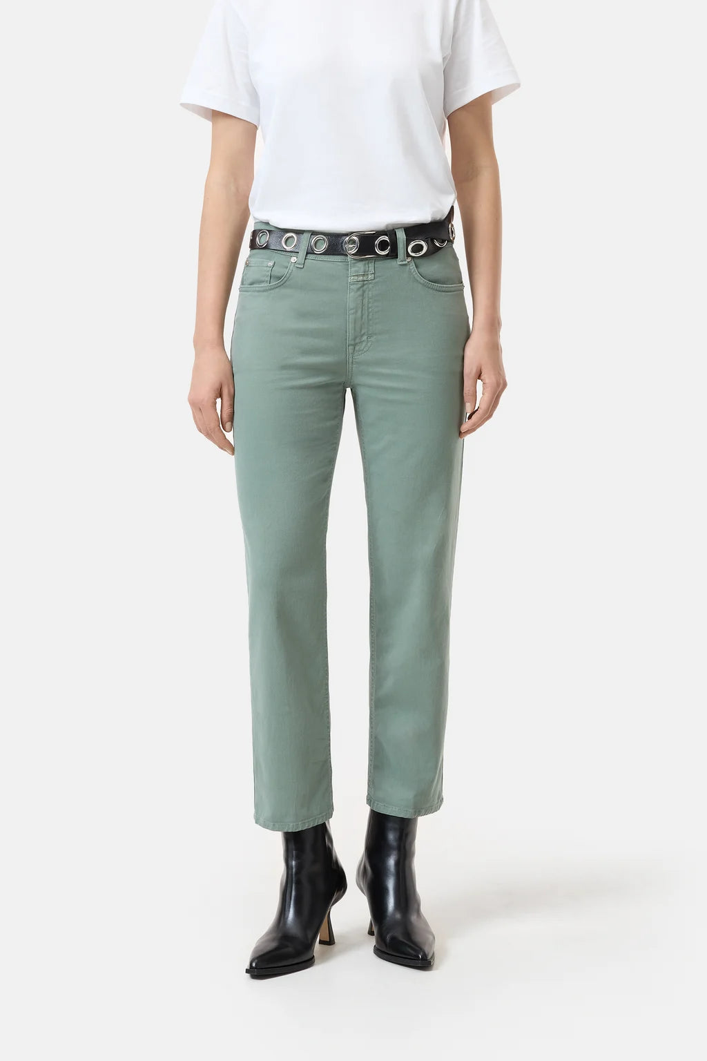 Closed Pantalon Milo Straight Faded Green