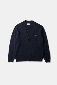 Edmmond Studios Cardigan Duck Patch en Laine Navy