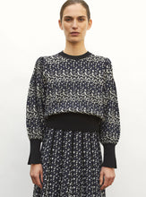 Charger l'image dans la galerie, Molli Top Jacquard Felin Indigo Multi
