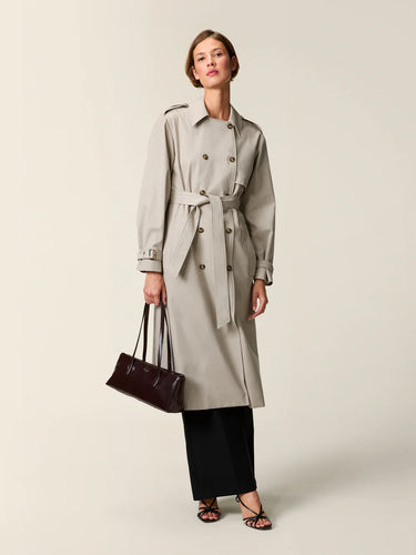 Rouje Trench Ezra Long en Coton Mastic