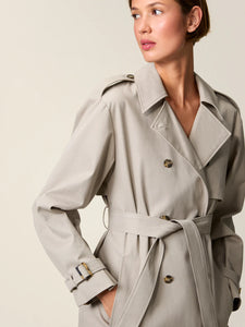 Rouje Trench Ezra Long en Coton Mastic