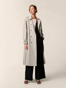Rouje Trench Ezra Long en Coton Mastic