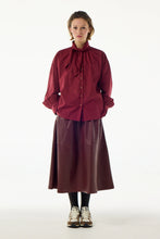 Charger l&#39;image dans la galerie, Bellepiece Jupe Claude en Cuir Burgundy