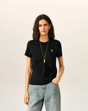 Charger l'image dans la galerie, AMI Femme T-shirt Ami de Coeur Noir Blanc Creme