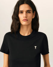 Charger l'image dans la galerie, AMI Femme T-shirt Ami de Coeur Noir Blanc Creme