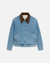 Charger l'image dans la galerie, AMI Blouson en Denim Col Velours Bleu Used