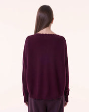 Charger l&#39;image dans la galerie, Kujten Pull Mela Cachemire Col Rond Bordeaux