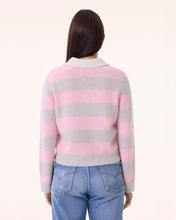 Charger l&#39;image dans la galerie, Kujten Pull Polo Royce Stripe Rose Vintage