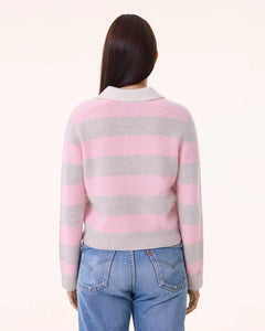 Kujten Pull Polo Royce Stripe Rose Vintage