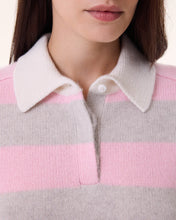 Charger l&#39;image dans la galerie, Kujten Pull Polo Royce Stripe Rose Vintage
