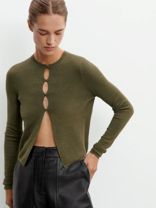 Eric Bompard Cardigan maille Unies en Cachemire Bronze