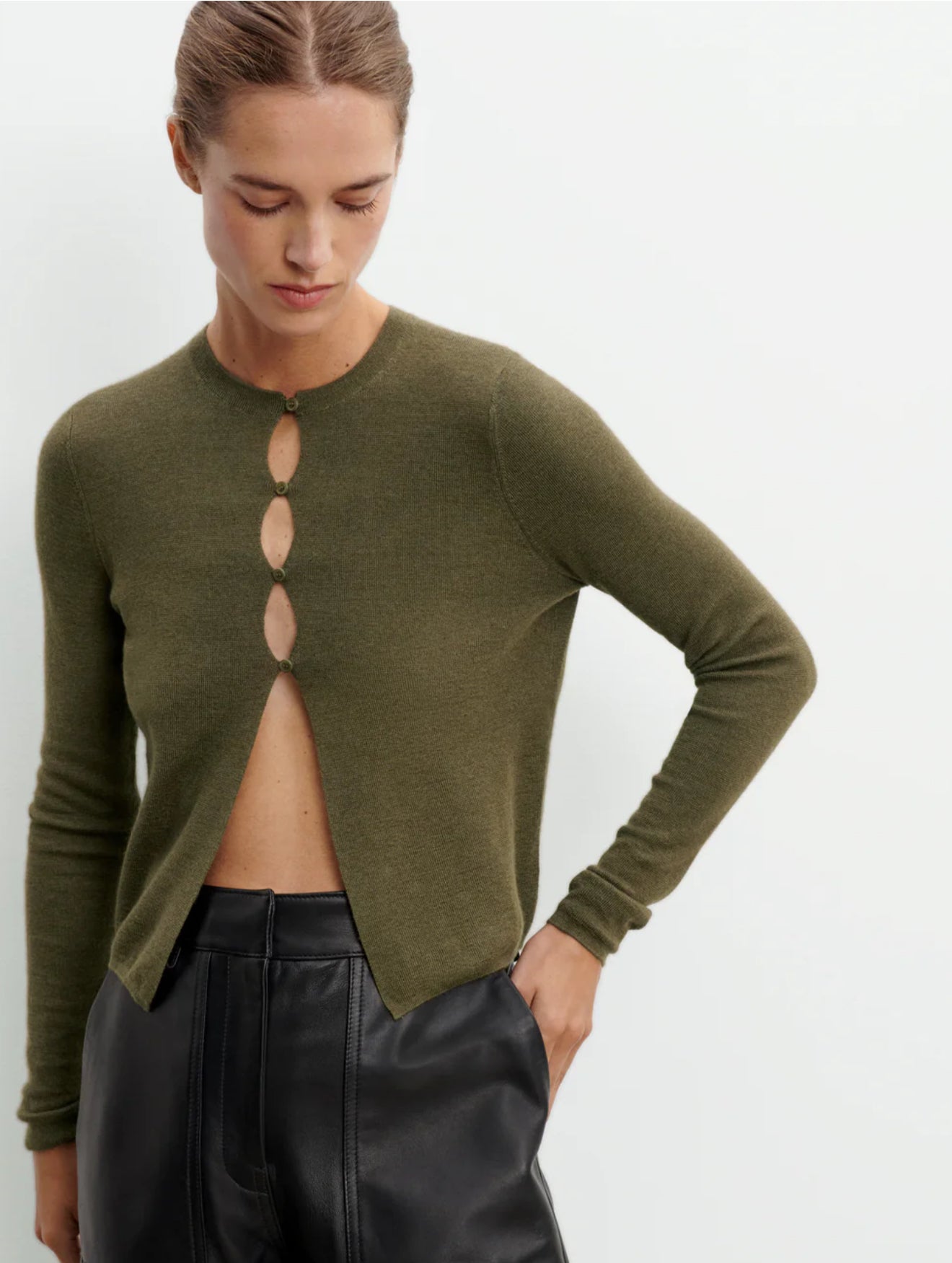 Eric Bompard Cardigan maille Unies en Cachemire Bronze