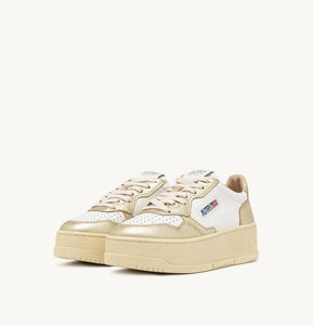Autry Sneakers Plateform Leather Platinum WB16