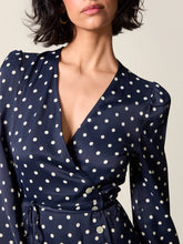 Charger l&#39;image dans la galerie, Rouje Robe Gabinette à Pois Marine