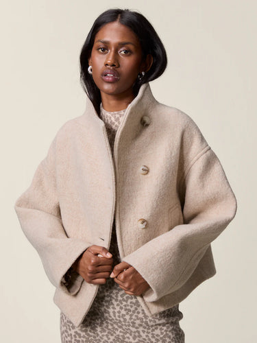 Rouje Manteau Gedeon en Laine Beige