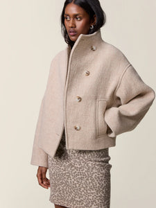 Rouje Manteau Gedeon en Laine Beige