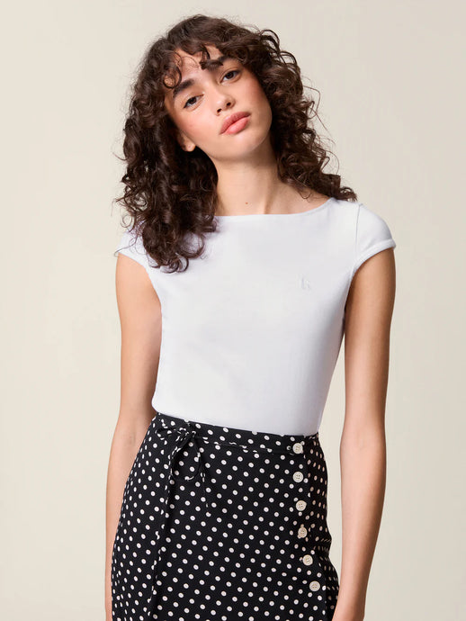 Rouje T-Shirt Lulu en Coton Blanc