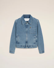 Charger l'image dans la galerie, AMI Blouson Bleu Zippé Ami de Coeur Bleu Used