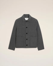 Charger l&#39;image dans la galerie, AMI Veste Double Face en Laine Cachemire Gris Chiné