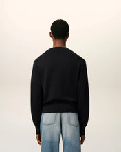 Charger l&#39;image dans la galerie, AMI Pull Col Rond Ami de Coeur en Laine Noir Rouge