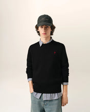 Charger l'image dans la galerie, AMI Pull Ami de Coeur en Laine Noir Rouge