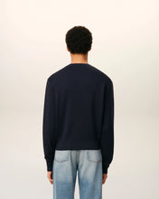 Charger l&#39;image dans la galerie, AMI Pull Col Rond Ami de Coeur en Laine Marine