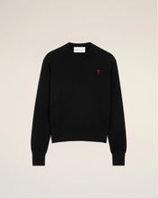 Charger l'image dans la galerie, AMI Pull Ami de Coeur en Laine Noir Rouge