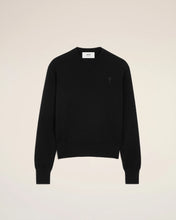 Charger l&#39;image dans la galerie, AMI Pull Col Rond Ami de Coeur en Laine Noir