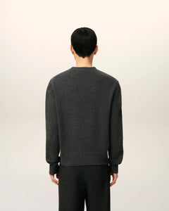 AMI Pull Ami de Coeur en Laine Cachemire Anthracite