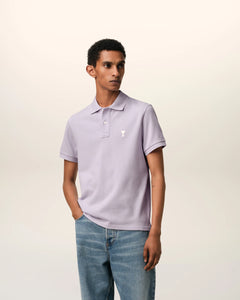 AMI Polo Ami de Coeur Ecru Lilas
