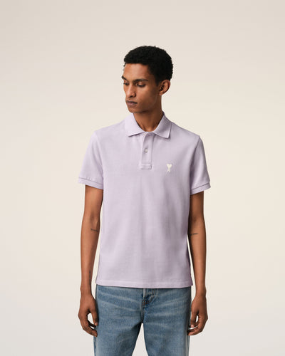 AMI Polo Ami de Coeur Ecru Lilas