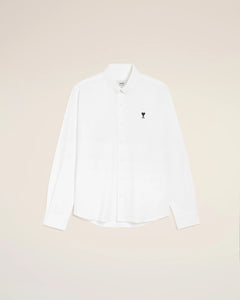 AMI Chemise Ami de Coeur Noir Oxford Blanc Naturel