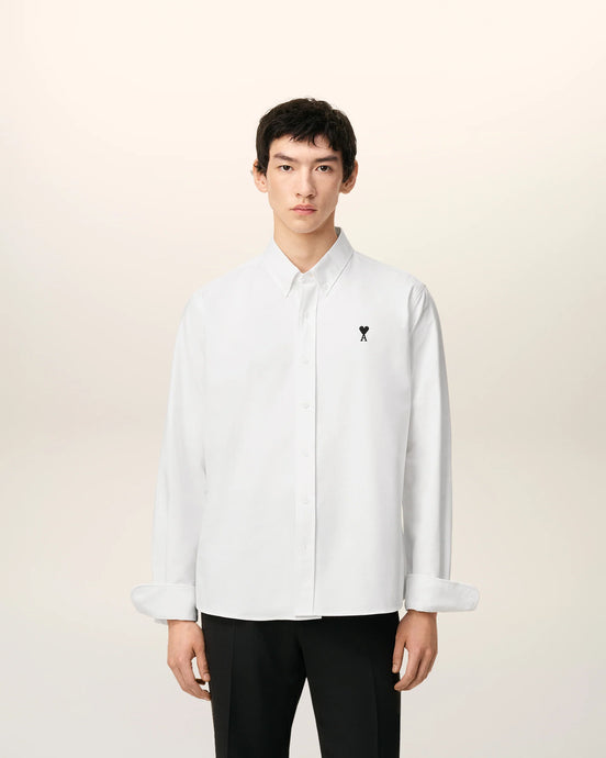 AMI Chemise Ami de Coeur Noir Oxford Blanc Naturel