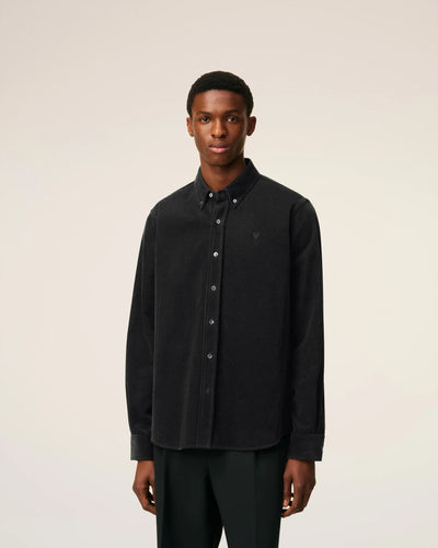 AMI Chemise Ami de Coeur en Velours Anthracite