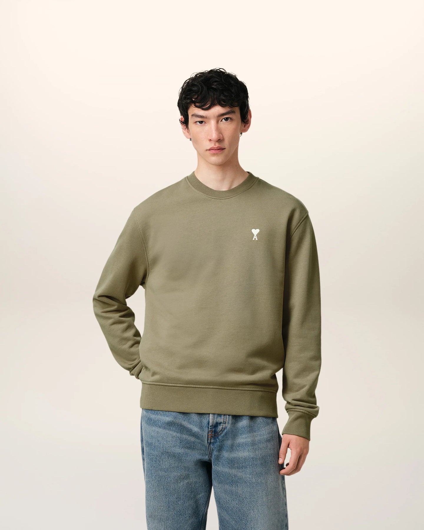 AMI Sweatshirt Ami de Coeur Ecru Laurier