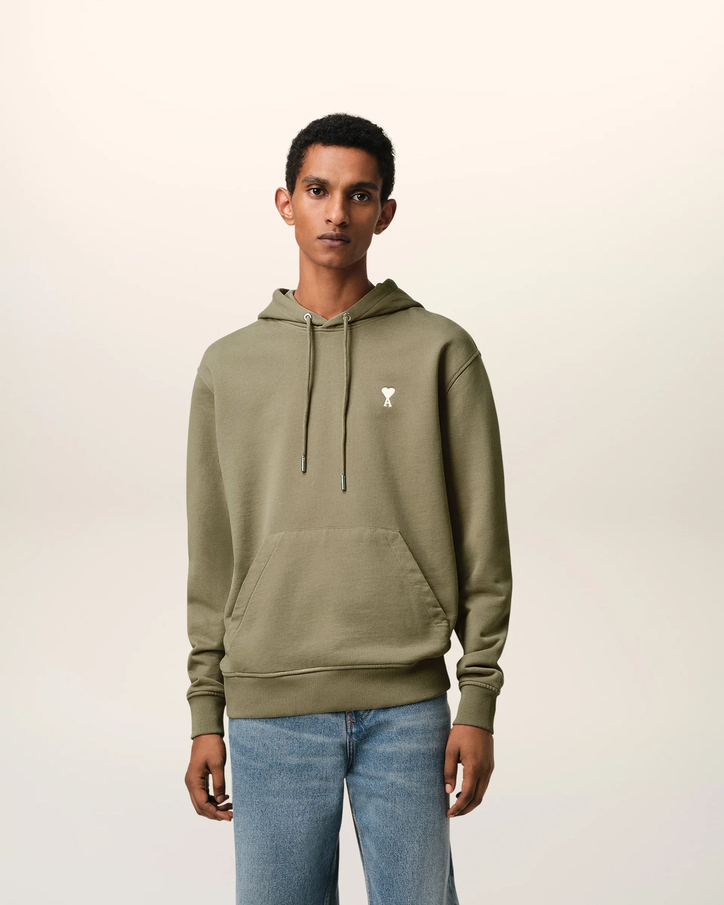 AMI Hoodie Ami de Coeur Ecru Laurier